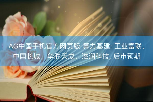 AG中国手机官方网页版 算力基建: 工业富联、中国长城、华胜天成、滋润科技， 后市预期